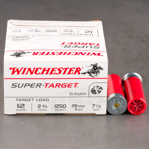 25rds – 12 Gauge Winchester Super Target 2-3/4" 1oz. #7.5 Shot Ammo