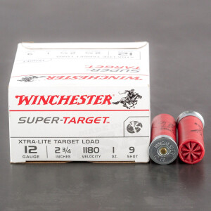 250rds – 12 Gauge Winchester Super Target 2-3/4" 1oz. #9 Shot Ammo