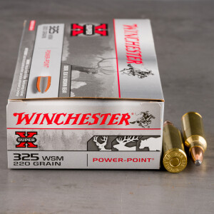 20rds - 325 WSM Winchester Short Magnum Super-X 220gr. Power Point Ammo
