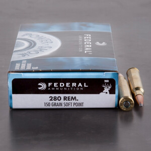 20rds - 280 Rem. Federal Power-Shok 150gr. Soft Point Ammo