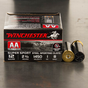 250rds – 12 Gauge Winchester AA 2-3/4" 1oz. #8 Steel Shot Ammo