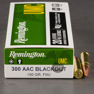 200rds – 300 AAC Blackout Remington UMC 150gr. CTFB Ammo