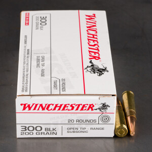 20rds – 300 AAC Blackout Winchester Subsonic 200gr. Open Tip Ammo