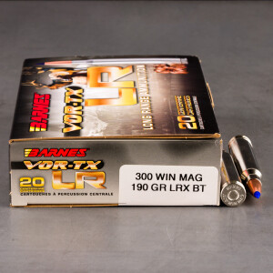 20rds – 300 Win Mag Barnes VOR-TX LR 190gr. LRX BT Ammo