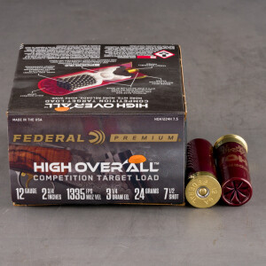 25rds – 12 Gauge Federal High Over All 2-3/4" 7/8oz. #7.5 Shot Ammo