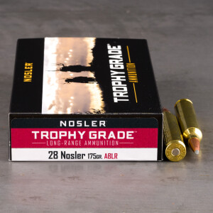20rds – 28 Nosler Nosler Trophy Grade 175gr. AccuBond Long Range Ammo