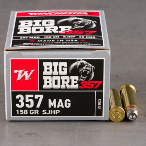 20rds – 357 Magnum Winchester Big Bore 158gr. SJHP Ammo