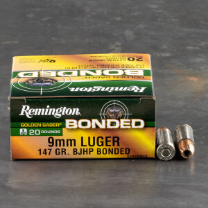 20rds – 9mm Remington Golden Saber Bonded 147gr. BJHP Ammo