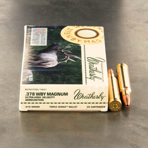 20rds - 378 Weatherby Mag 270 gr. Triple Shock