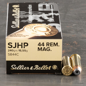 50rds – 44 Mag Sellier & Bellot 240gr. SJHP Ammo