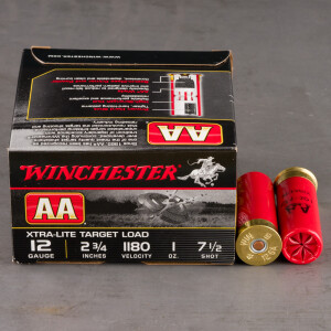 25rds – 12 Gauge Winchester AA Xtra-Lite Target 2-3/4" 1 oz. #7-1/2 Shot Ammo
