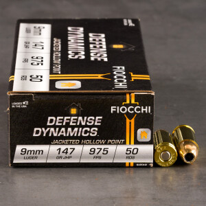 1000rds - 9mm Fiocchi 147gr. JHP Ammo
