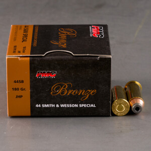 25rds – 44 Special PMC Bronze 180gr. JHP Ammo