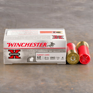 10rds - 12 Gauge Winchester Super-X 2 3/4"  1 1/2oz.  #4 Turkey Load