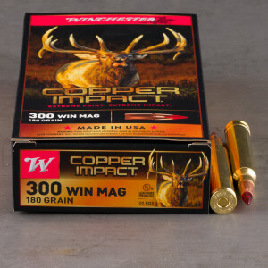 20rds – 300 Win Mag Winchester Copper Impact 180gr. Copper Extreme Point Ammo