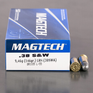 50rds – 38 S&W Magtech 146gr. LRN Ammo