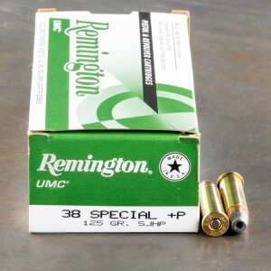 50rds - 38 Special Remington UMC 125gr. +P HP Ammo