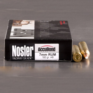 20rds - 7mm Ultra Mag Nosler Trophy Grade 160gr. AccuBond Ammo