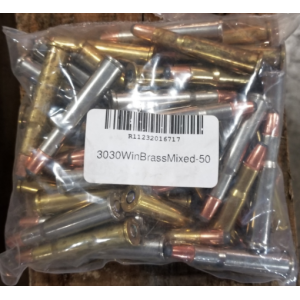 50rds – 30-30 Mixed Brass and Nickel Plated Ammo