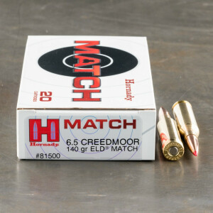 20rds - 6.5mm Creedmoor Hornady 140gr. ELD Match Ammo
