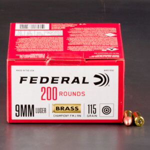1000rds – 9mm Federal Champion Training 115gr. FMJ Ammo