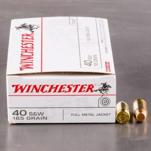 500rds - 40 S&W Winchester USA 165gr. FMJ Ammo