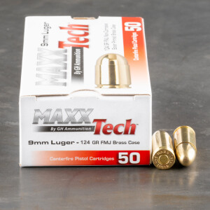 500rds – 9mm MAXX Tech 124gr. FMJ Ammo