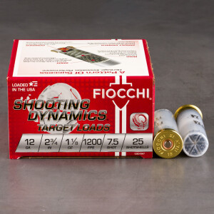 250rds - 12 Gauge Fiocchi Target Shooting Dynamics 2 3/4" 1 1/8oz. #7 1/2 Shot Ammo