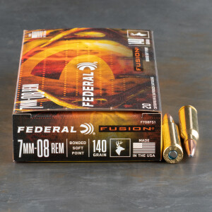 20rds – 7mm-08 Rem Federal Fusion 140gr. Fusion SP Ammo