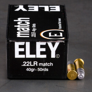 50rds – 22 LR Eley Match 40gr. LFN Ammo