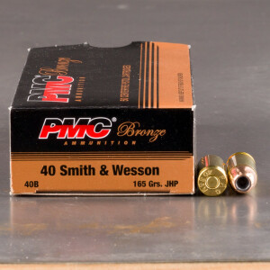 1000rds – 40 S&W PMC 165gr. JHP Ammo 
