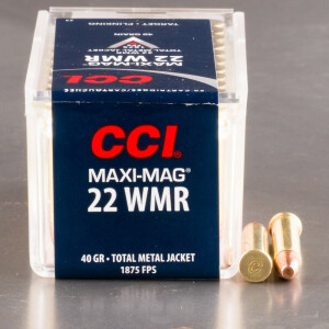 2000rds – 22 WMR CCI Maxi Mag 40gr. TMJ Ammo