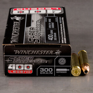 20rds – 400 Legend Winchester Super Suppressed 300gr. Open Tip Ammo
