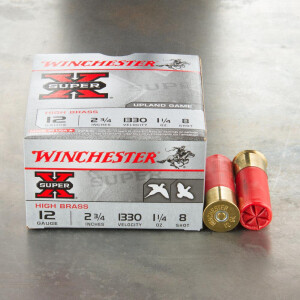 25rds – 12 Gauge Winchester Super-X 2-3/4" 1-1/4 oz. #8 Shot Ammo 