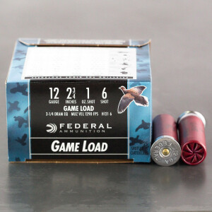 250rds - 12 Gauge Federal Game Shok 2 3/4" 1oz. #6 Shot Ammo