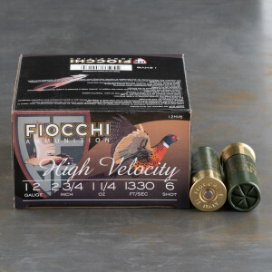25rds - 12 Gauge Fiocchi Optima Specific HV 2 3/4" 1 1/4 oz. #6 Shot Ammo