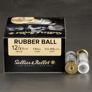 25rds – 12 Gauge Sellier & Bellot 2-5/8" Rubber Ball Ammo