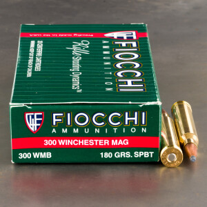 20rds – 300 Win Mag Fiocchi 180gr. SPBT Ammo