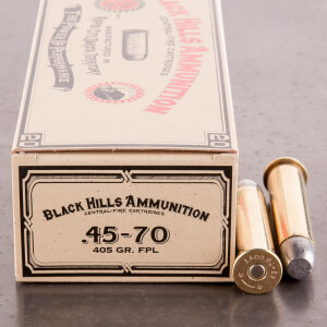 20rds - 45-70 Govt. Black Hills 405gr. Flat Point Lead Ammo