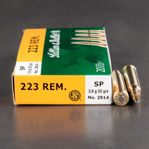 20rds – 223 Rem Sellier & Bellot 55gr. SP Ammo