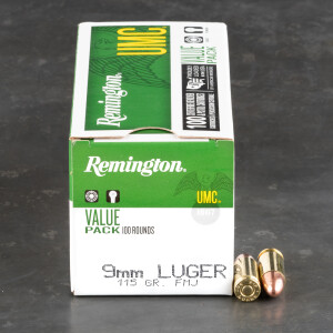 600rds - 9mm Remington UMC Value Pack 115gr. FMJ Ammo