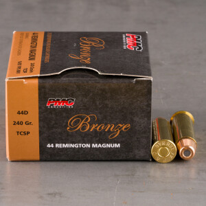 25rds – 44 Mag PMC Bronze 240gr. Truncated Cone SP Ammo