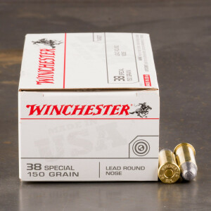 50rds - 38 Special Winchester USA 150gr. LRN Ammo