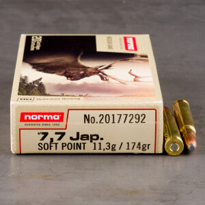 20rds – 7.7 Japanese Norma 174gr. SP Ammo