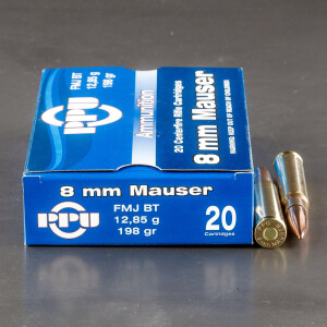 20rds - 8mm Mauser Prvi Partizan 198gr. FMJ Ammo