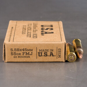 1000rds – 5.56x45 Winchester USA 55gr. FMJ M193 Ammo