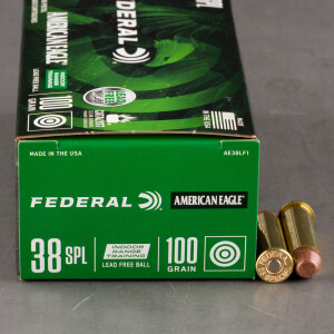50rds – 38 Special Federal American Eagle Indoor Range Training 100gr. Lead Free Ammo