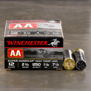 250rds - 12 Gauge Winchester AA Super-Handicap 2 3/4" 1 1/8 Ounce #7 1/2 Shot Ammo