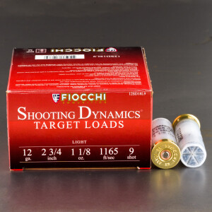 250rds – 12 Gauge Fiocchi 2-3/4" 1-1/8oz. #9 Shot Ammo