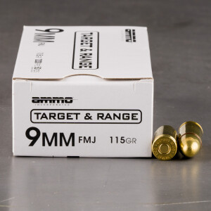 1000rds – 9mm Ammo Inc. 115gr. FMJ Ammo